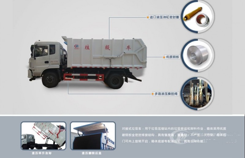 東風(fēng)多利卡D9(12方)對(duì)接垃圾車(chē)